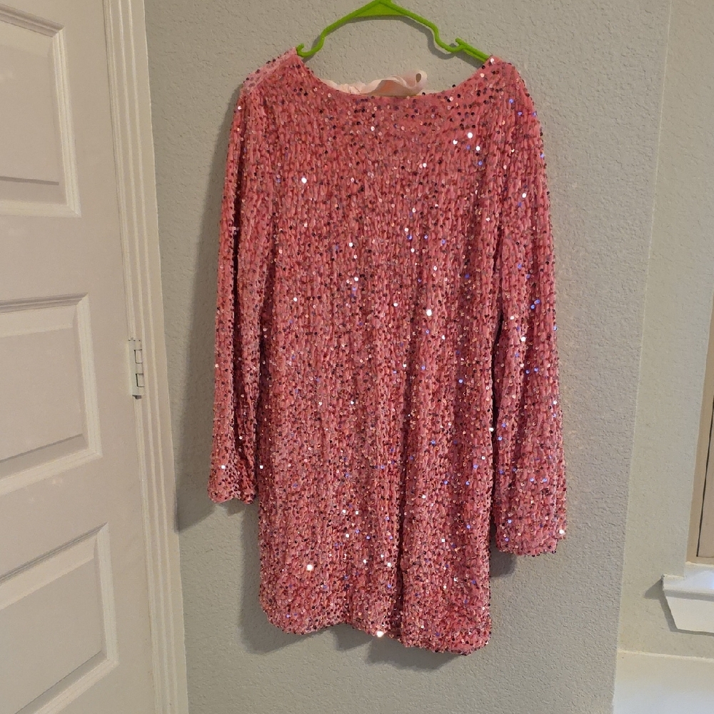 Sparkling Pink Sequin Dress